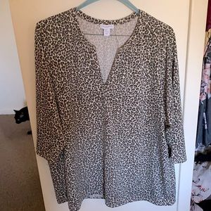 Cheetah print tunic